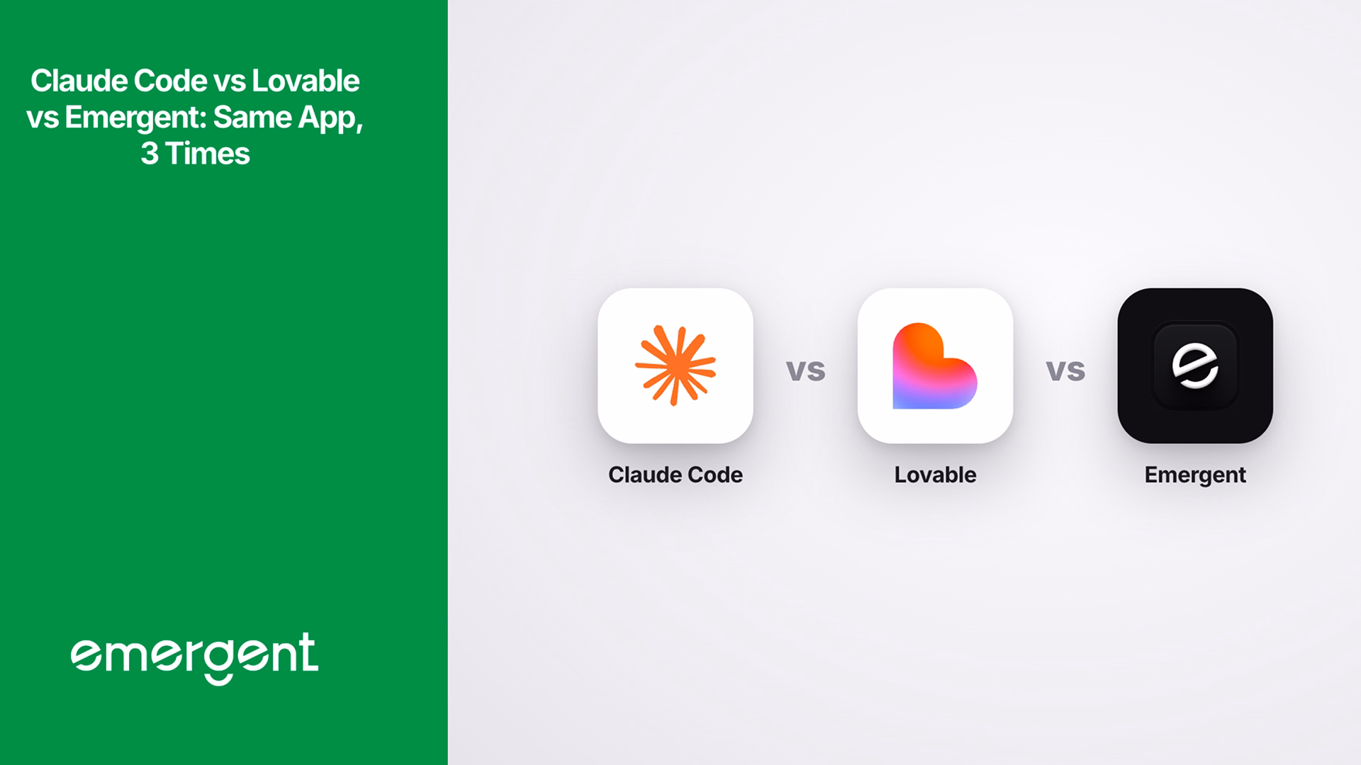 Claude Code vs Lovable vs Emergent: Same App, 3 Times