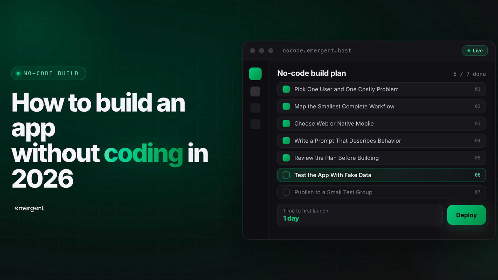 how to build an app without coding