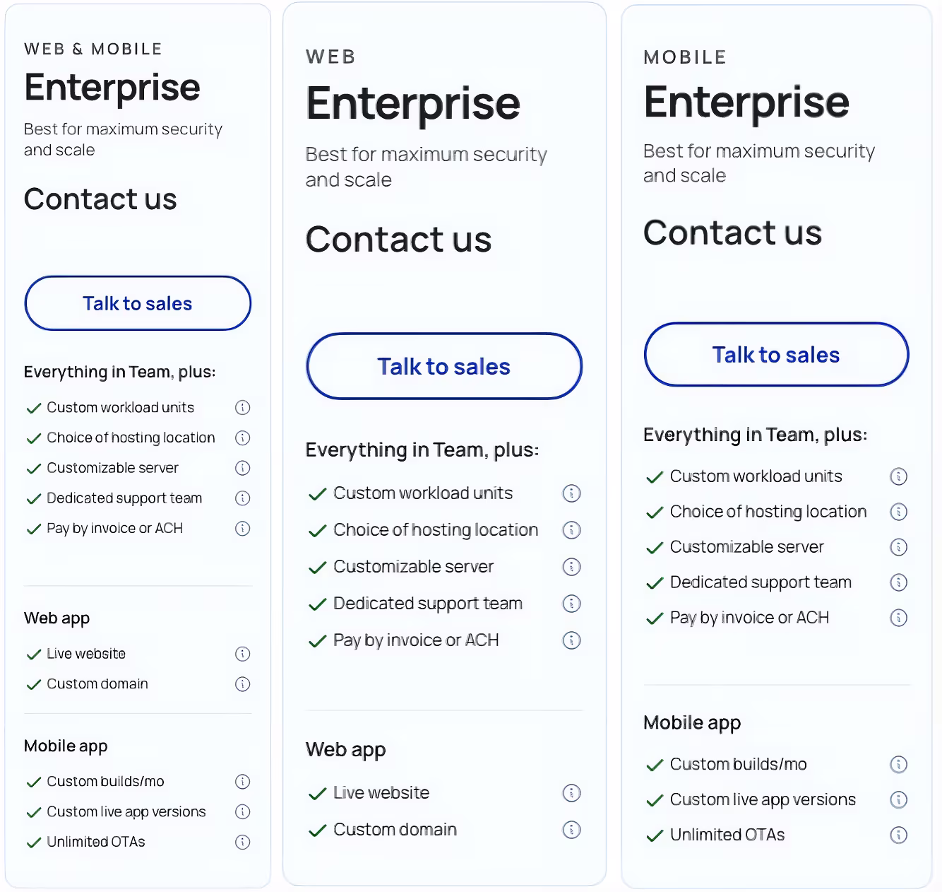 enterprise bubble pricing plans breakdown