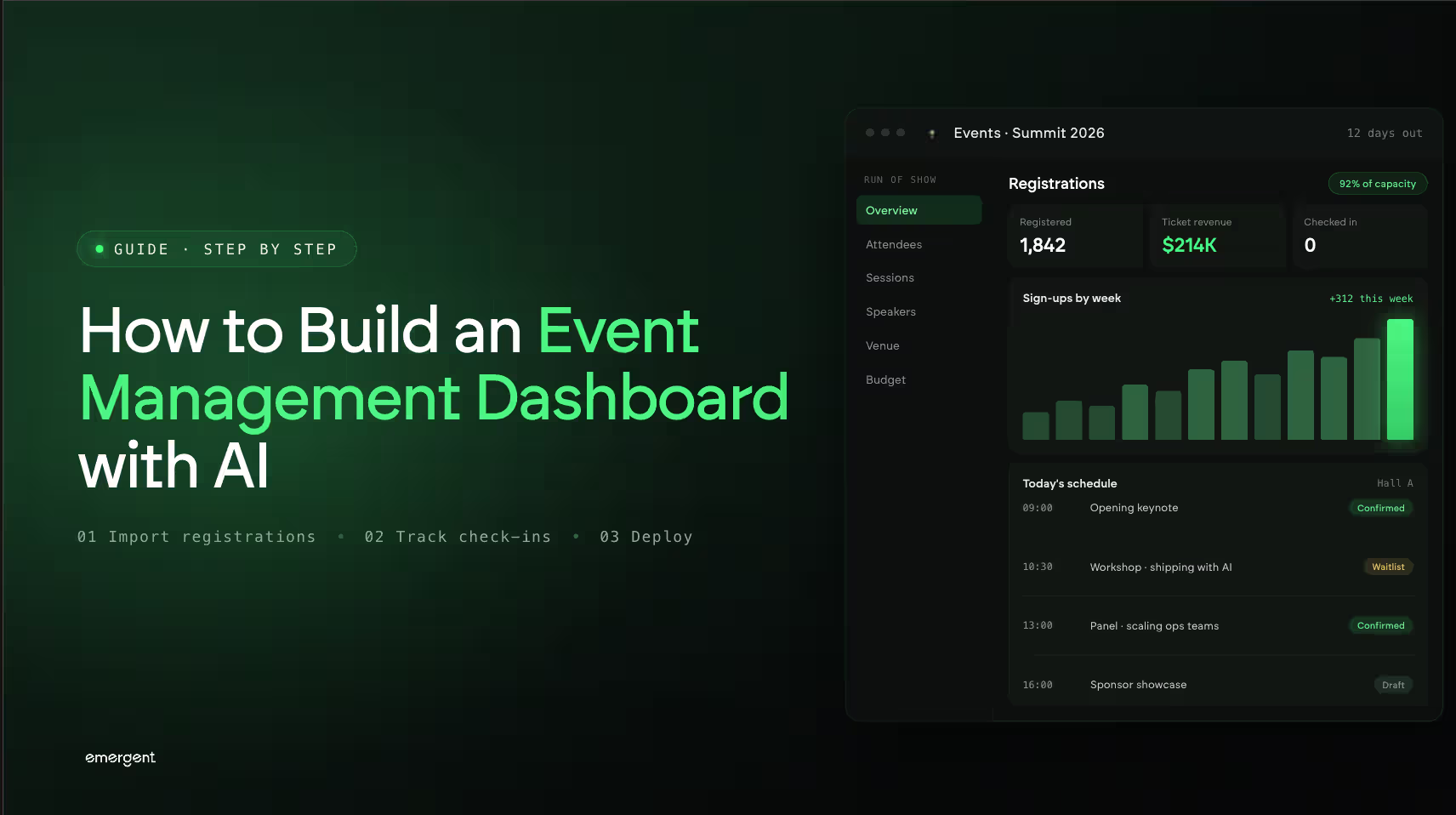 How to Build an Event Management Dashboard with AI (Step by Step)