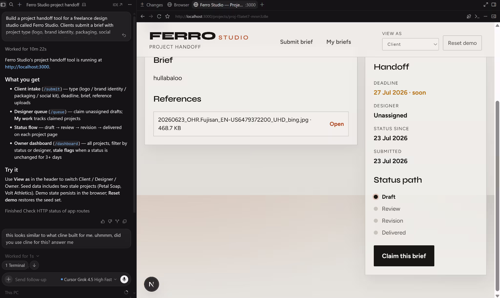 cursor ferro build