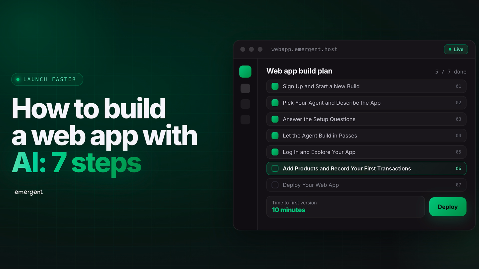 how to build a web app with ai
