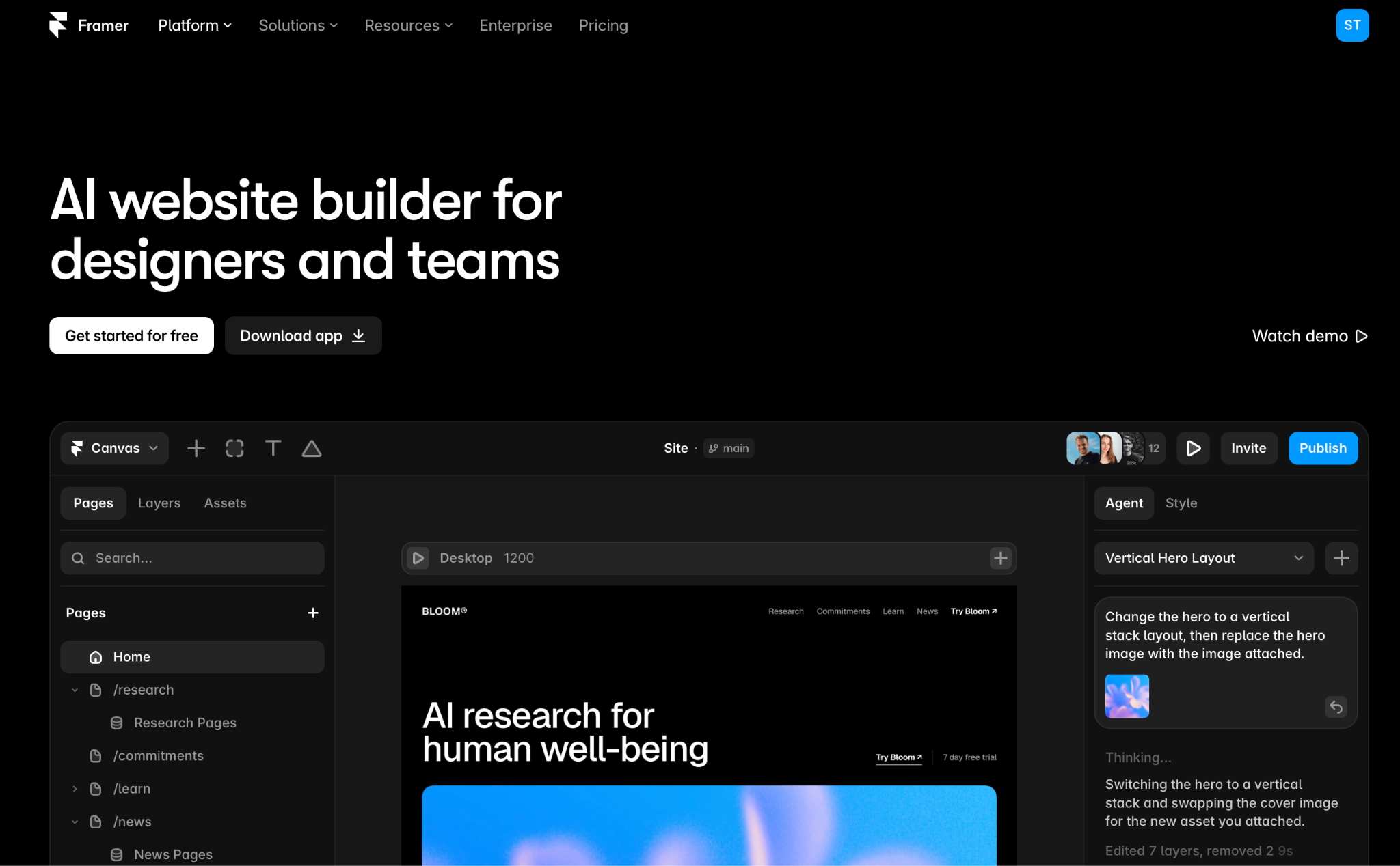best a tools for ui/ux design framer ai