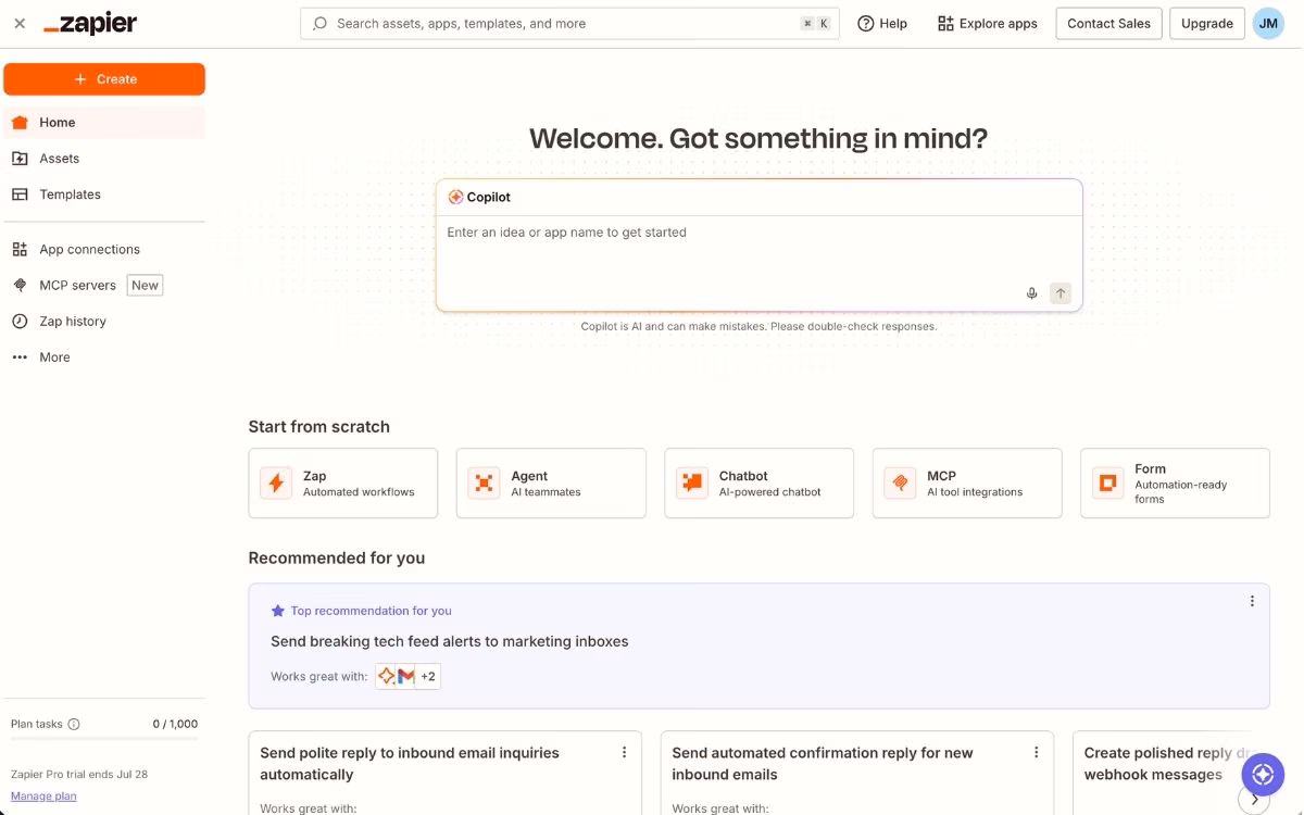 zapier best for maximum app coverage