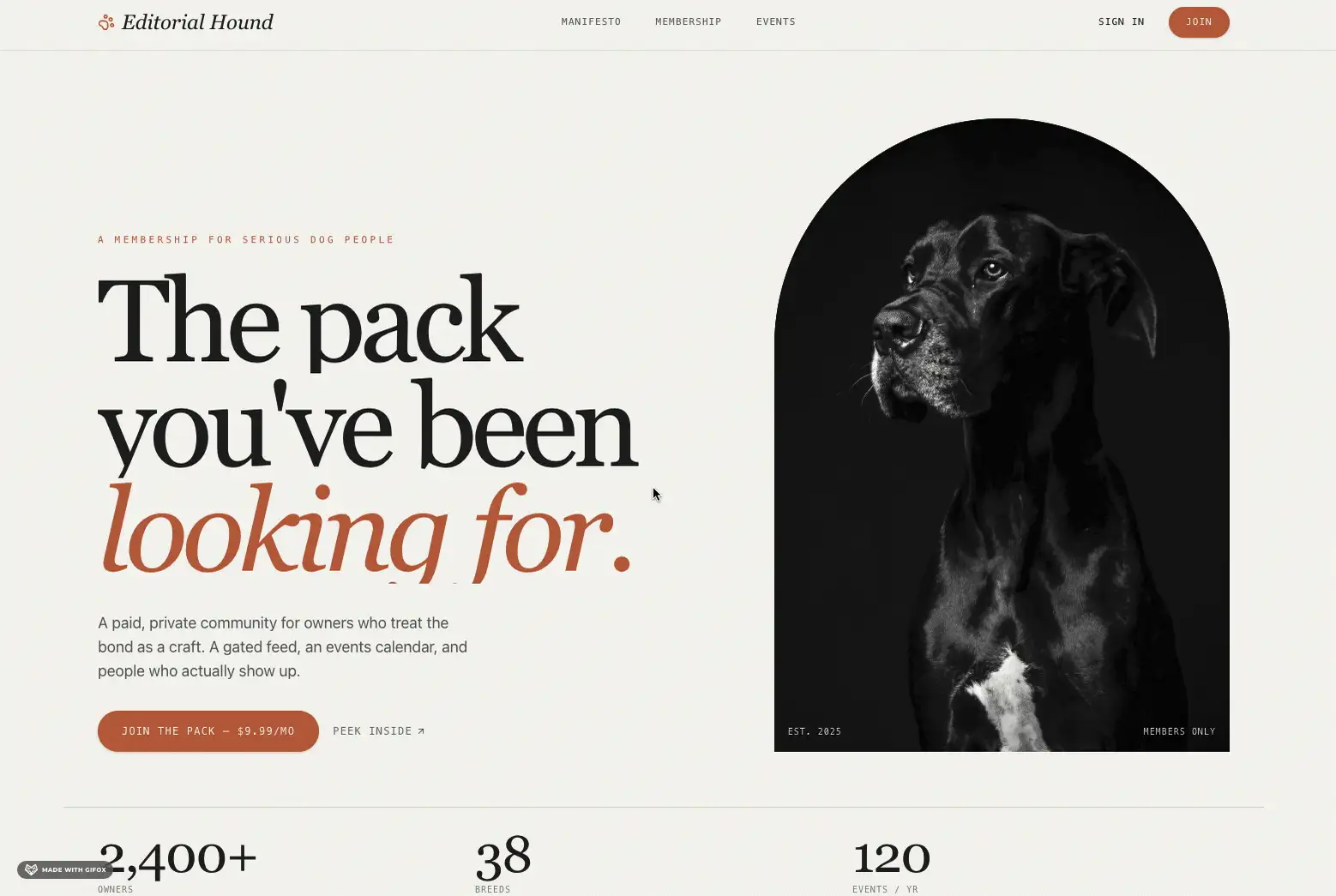 Membership platform created with Emergent