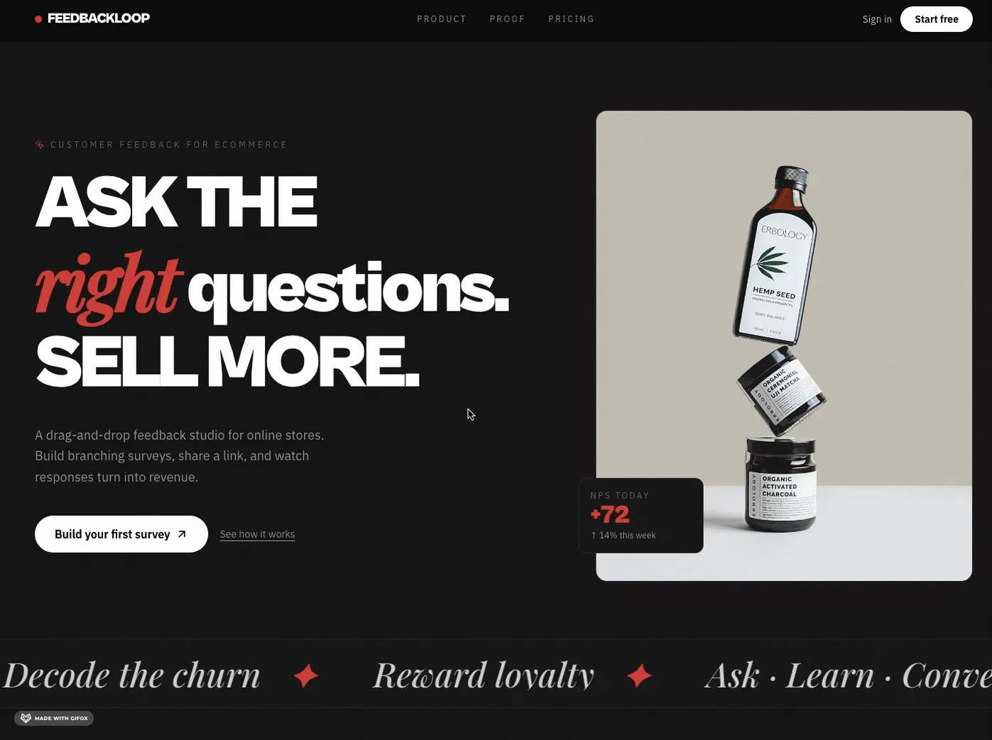 Survey tool built with Emergent