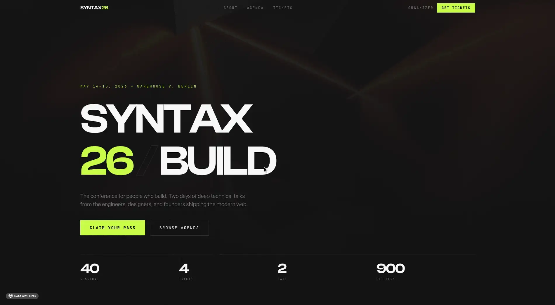 Event management platform built with Emergent