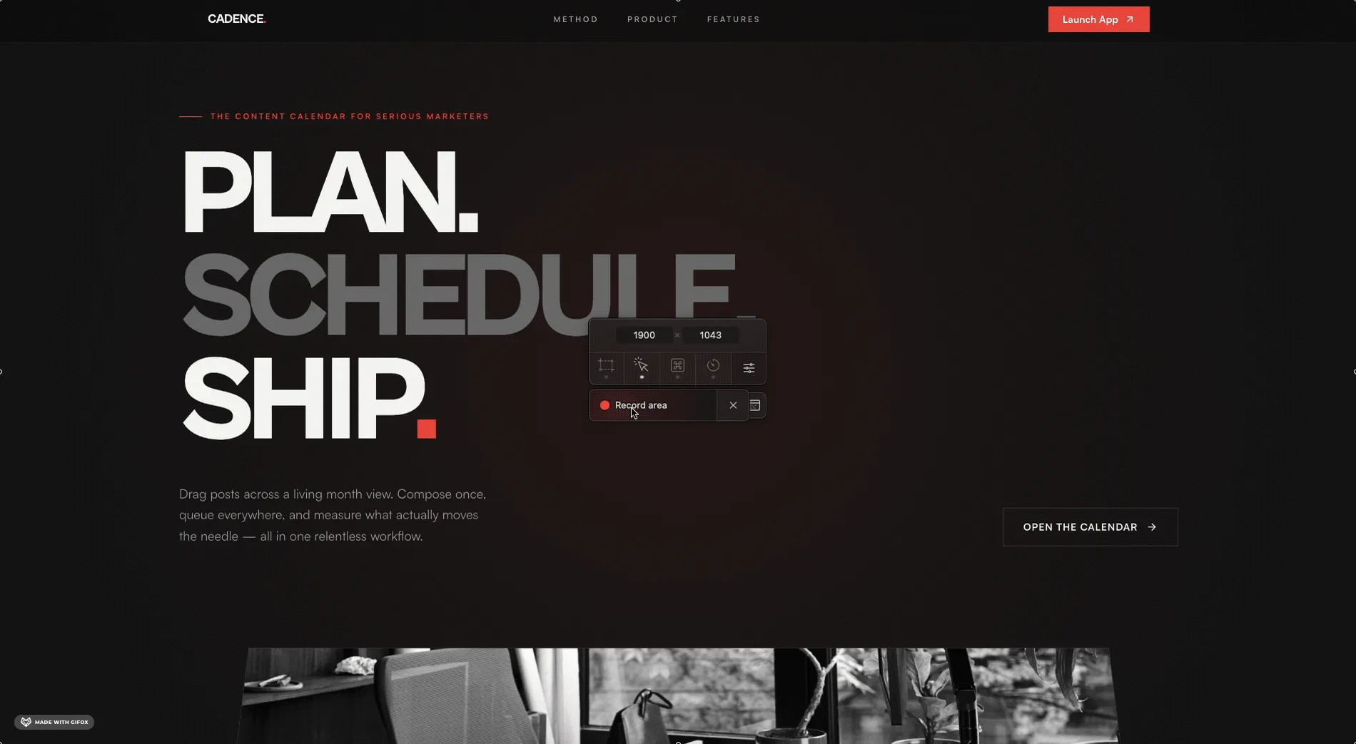 Content calendar tool built with Emergent