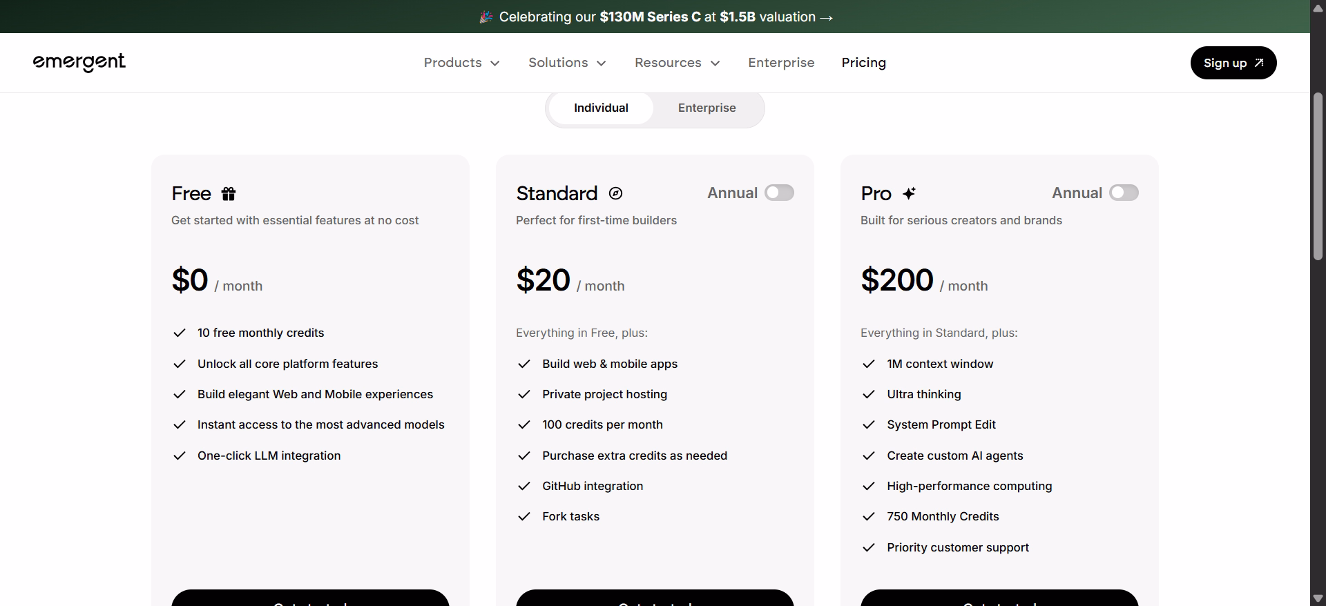 emergent pricing