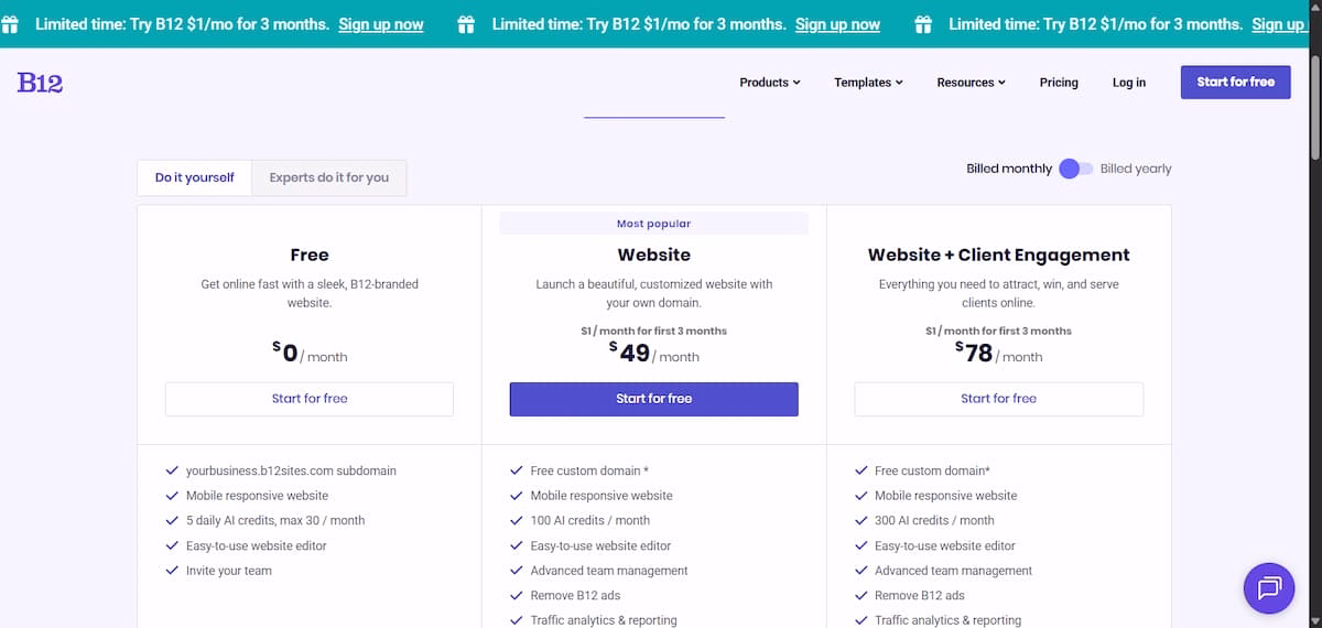 b12 pricing