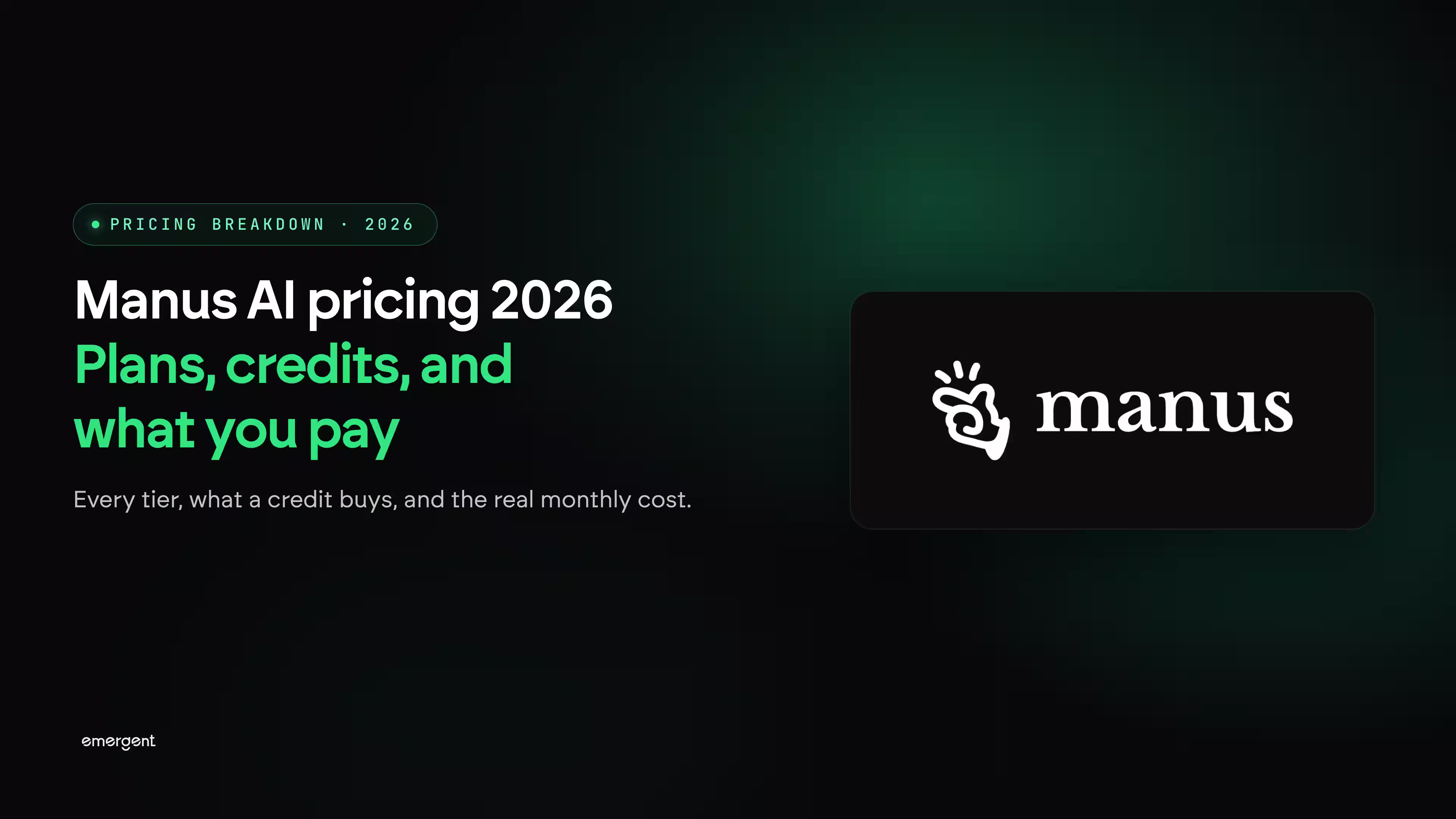 Manus AI Pricing 2026: Plans, Credits, and What You Pay