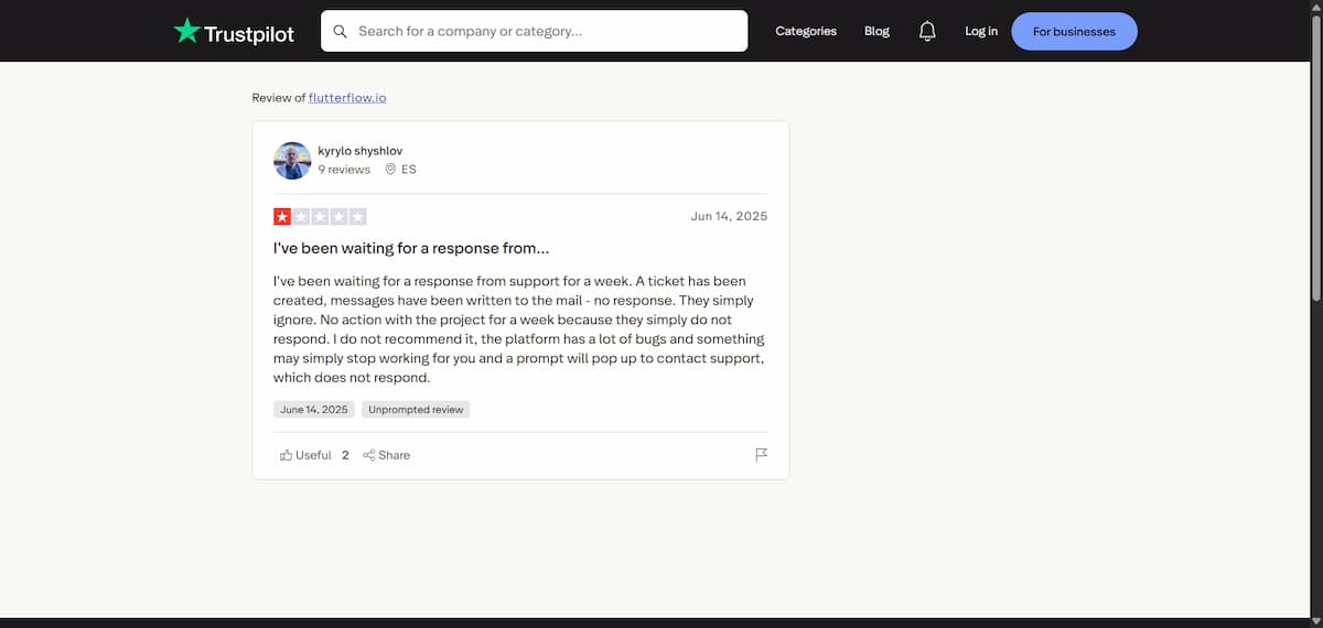 flutterflow reviews kyryla review on trustpilot