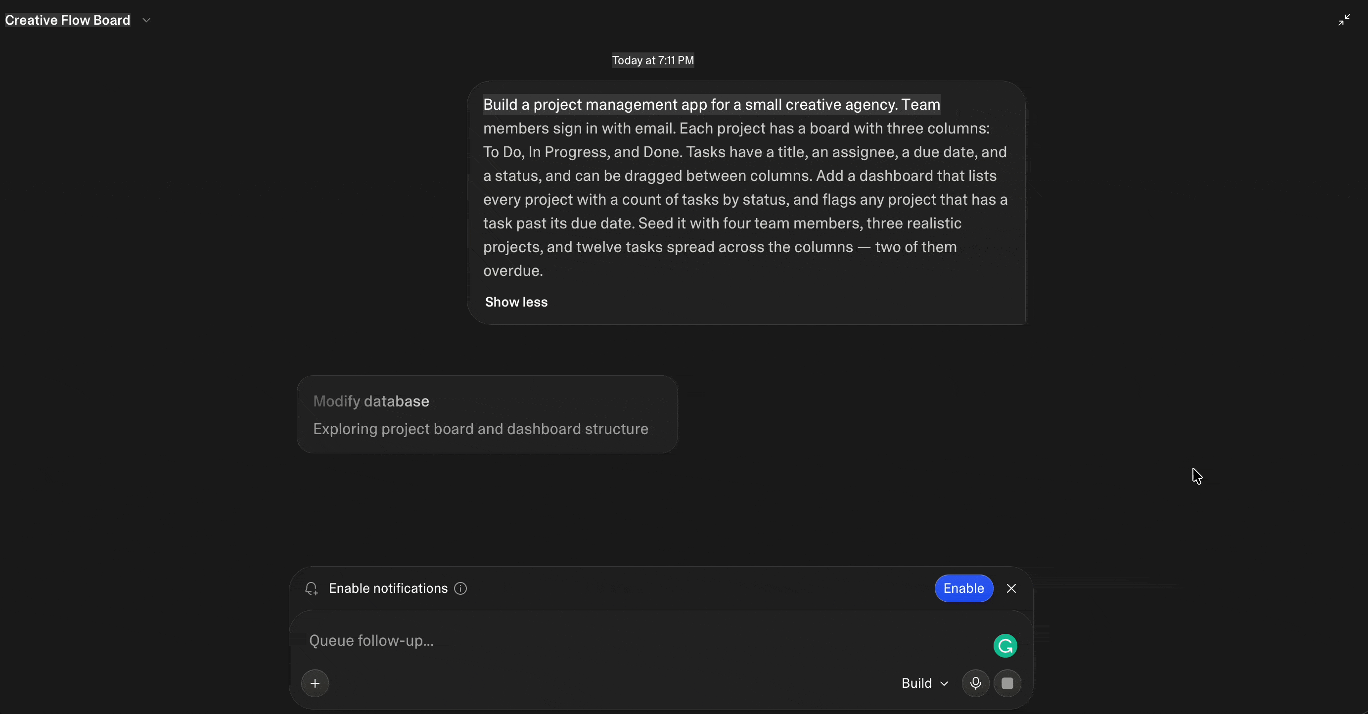 emergent agent running