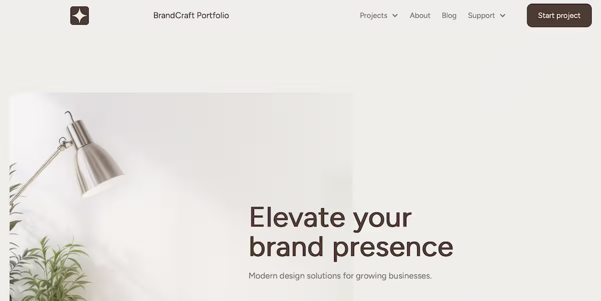 webflow landing page