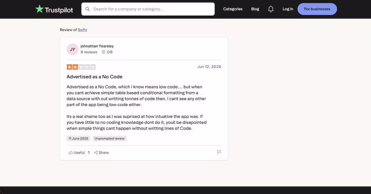 softr review 4