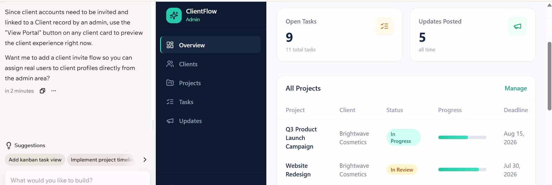 base44 no code saas builder dashboard