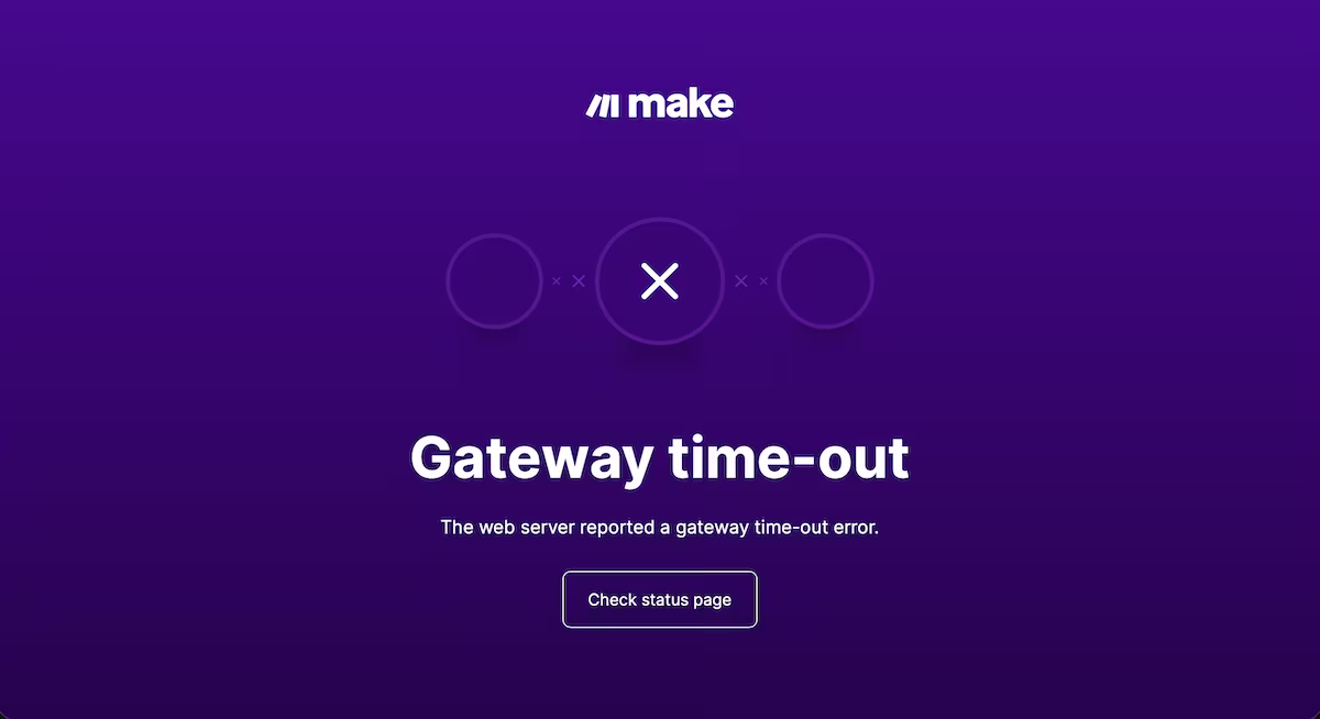 make gateway timeout