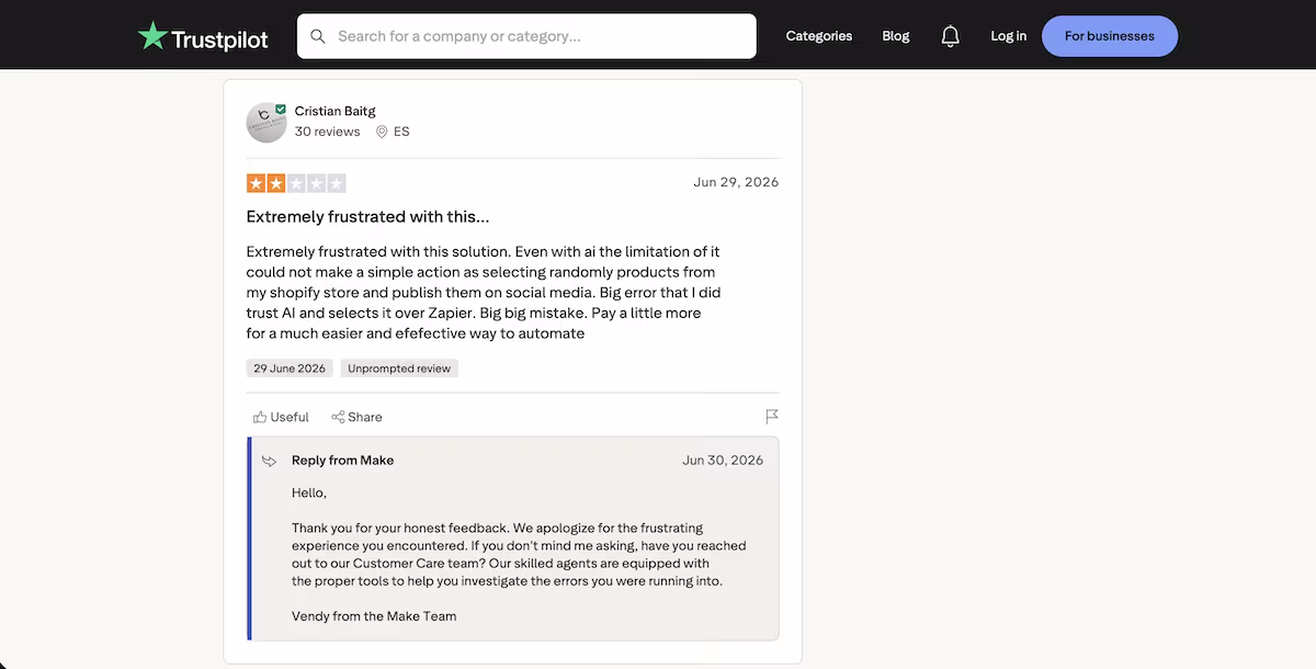 make trustilot review