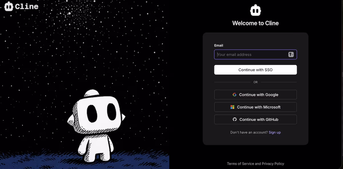 cline login page