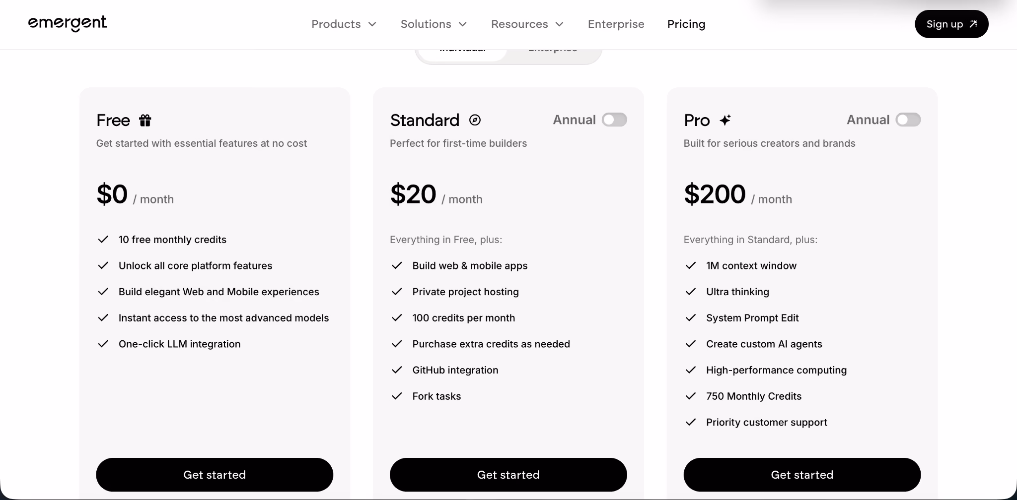 emergent pricing