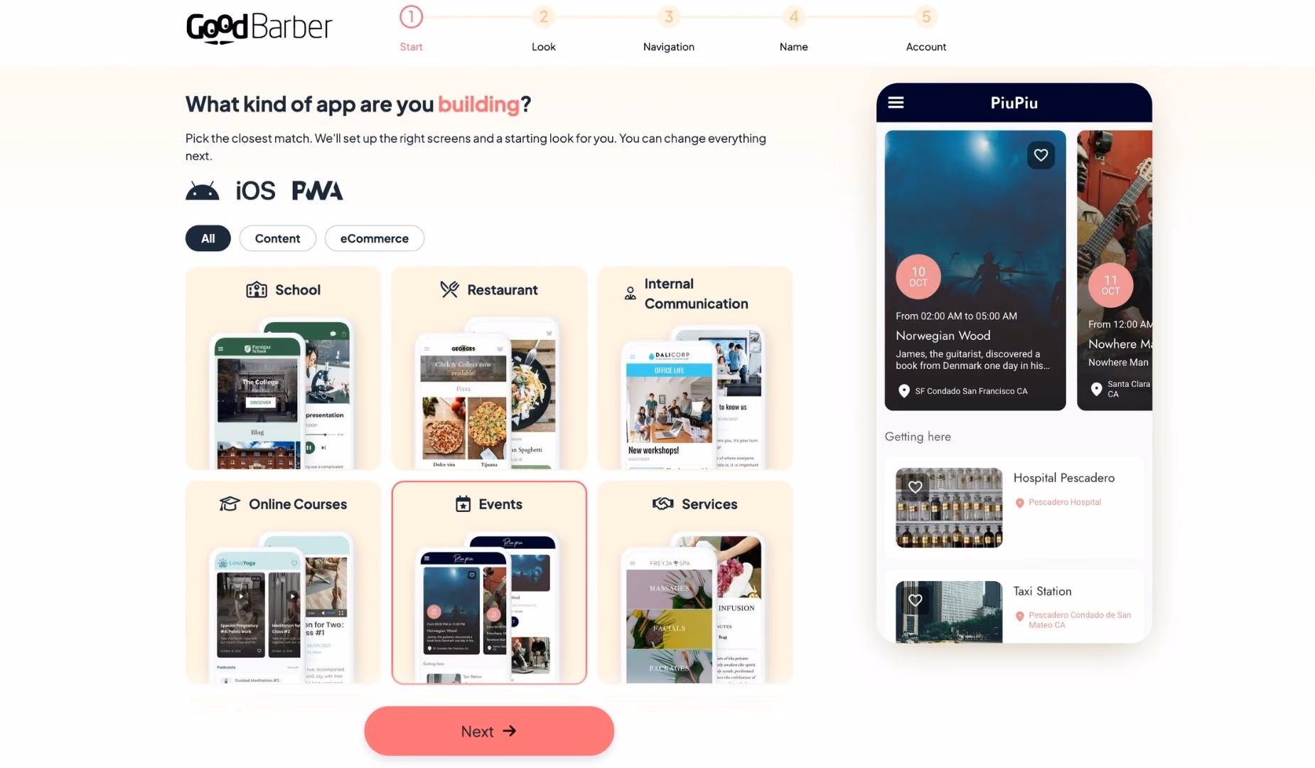 building an app in goodbarber what setup actually looks like