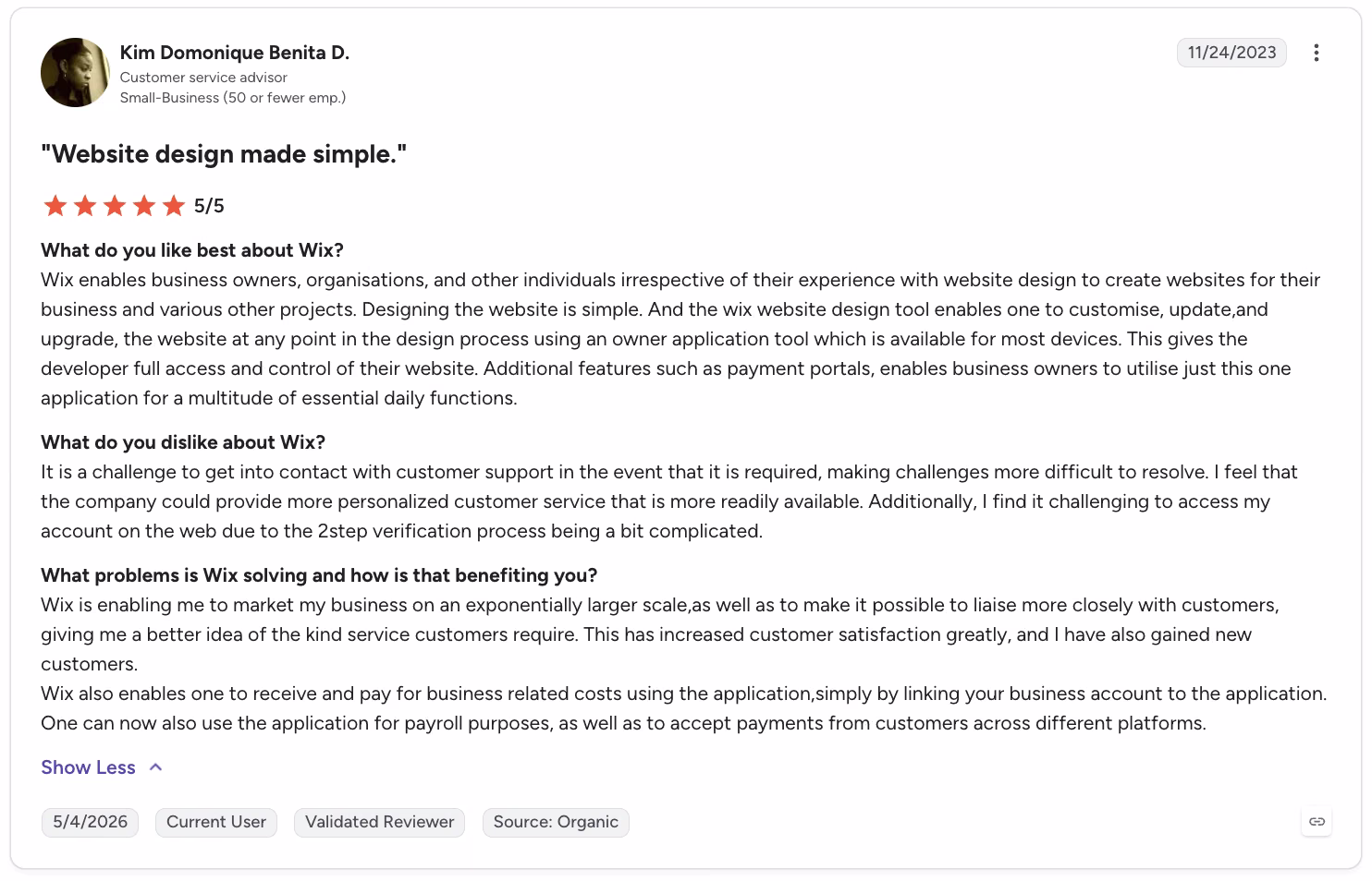 wix g2 review