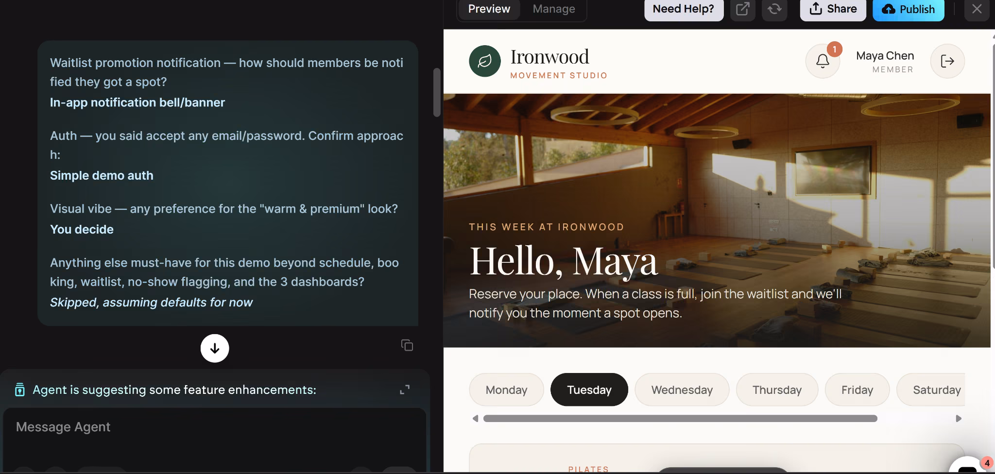 emergent the faster way from prompt to published app