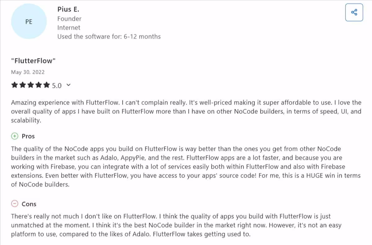 flutterflow capterra review