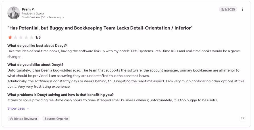 docyt review by prem