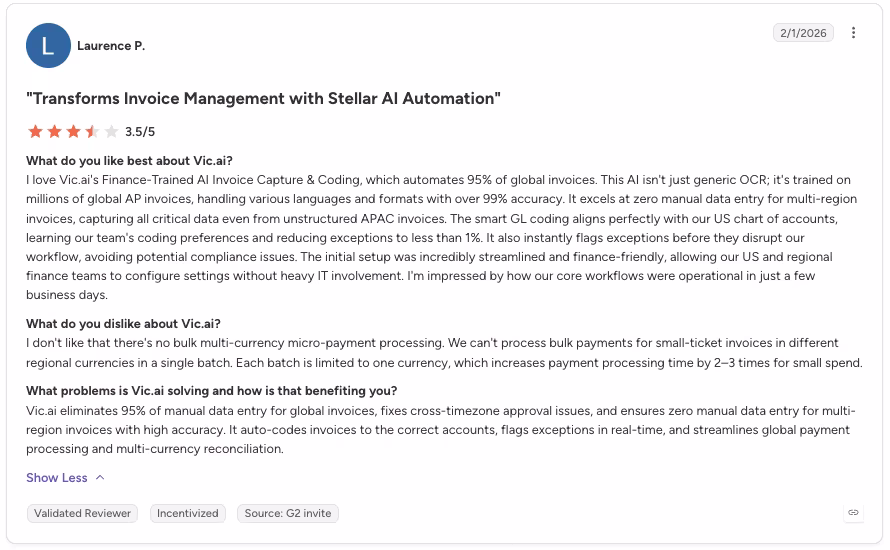 vicai review by laurence