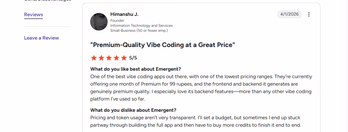emergent review by himanshu