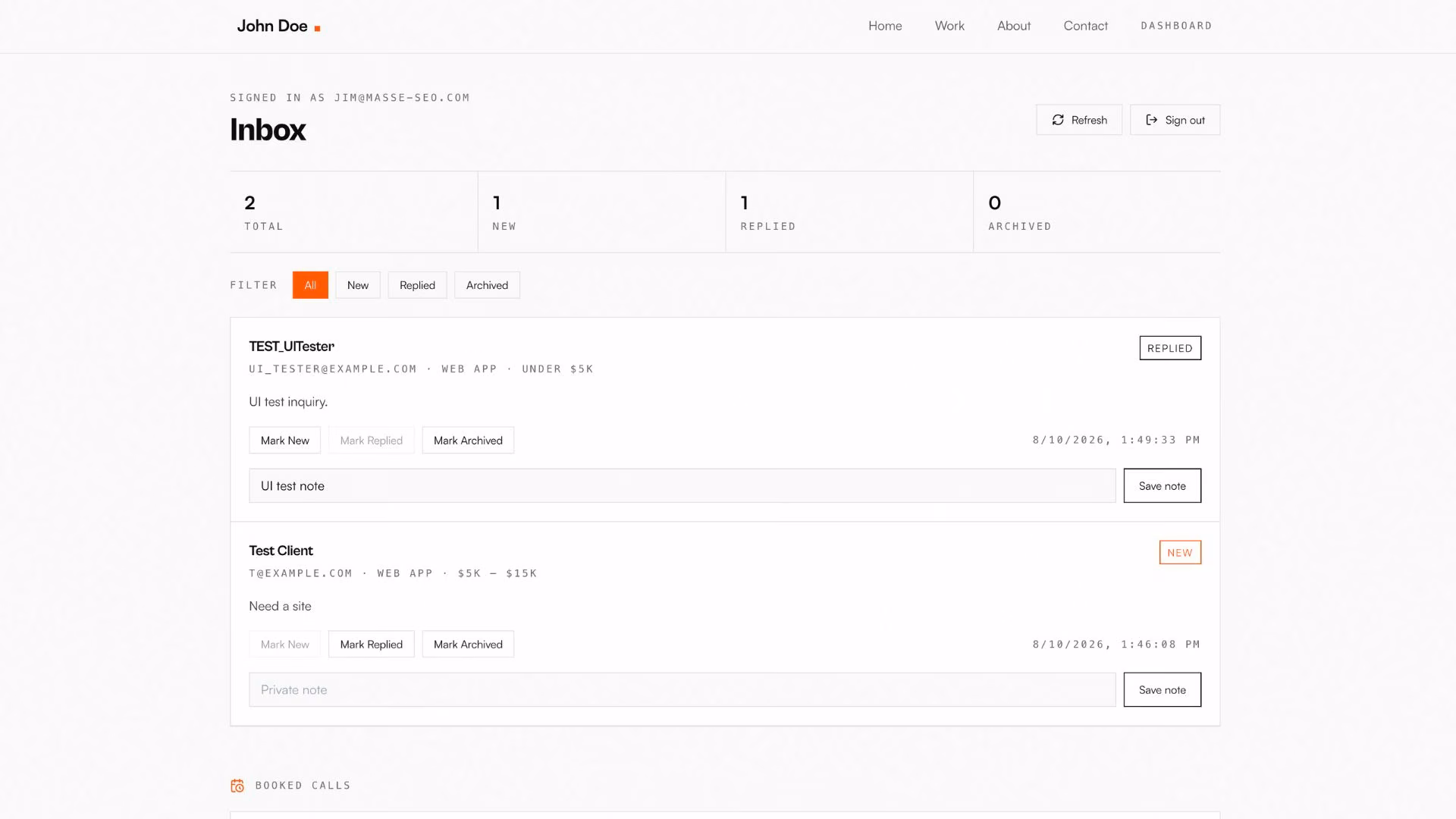 emergent portfolio dashboard