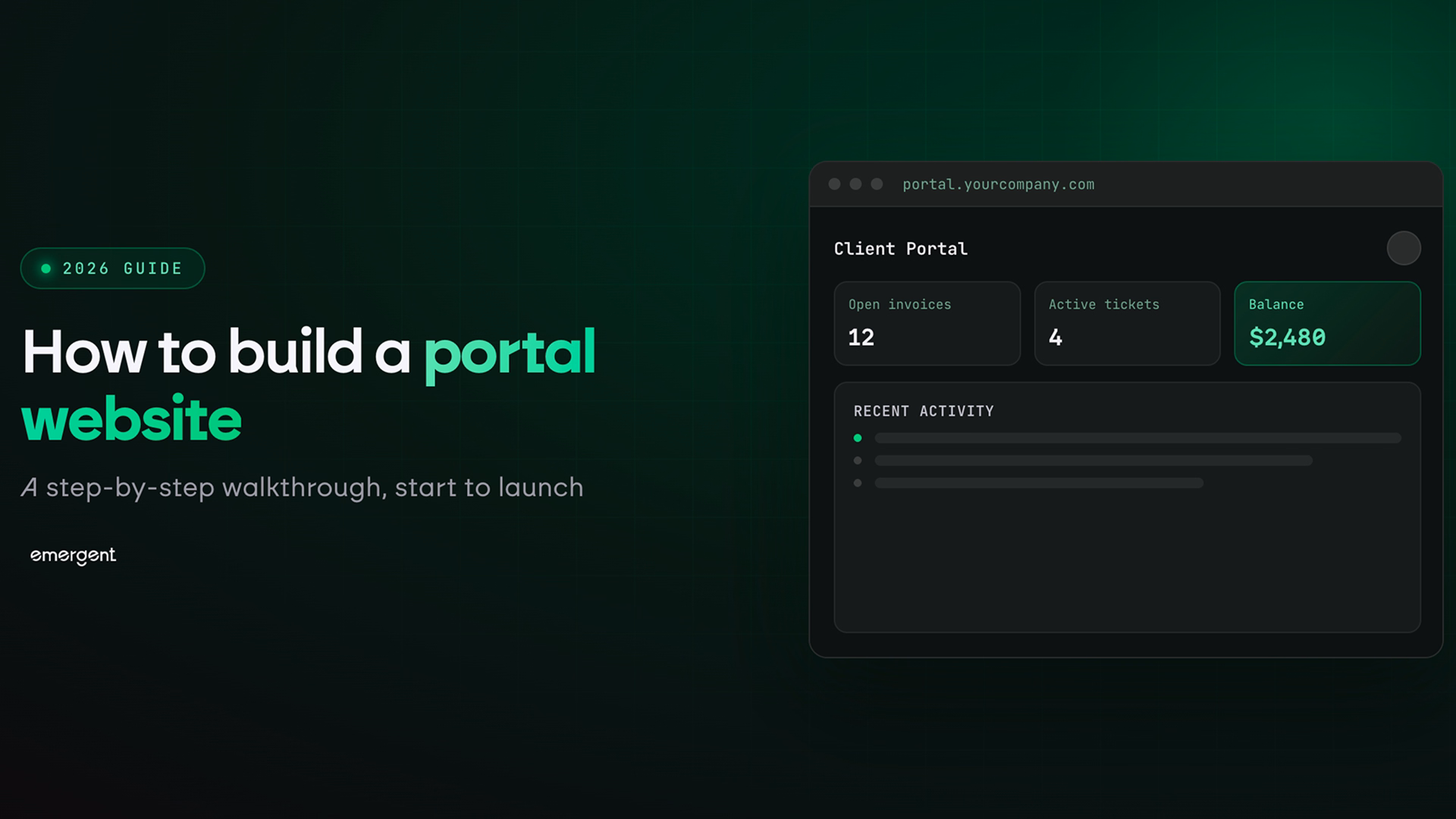 how to build a portal website