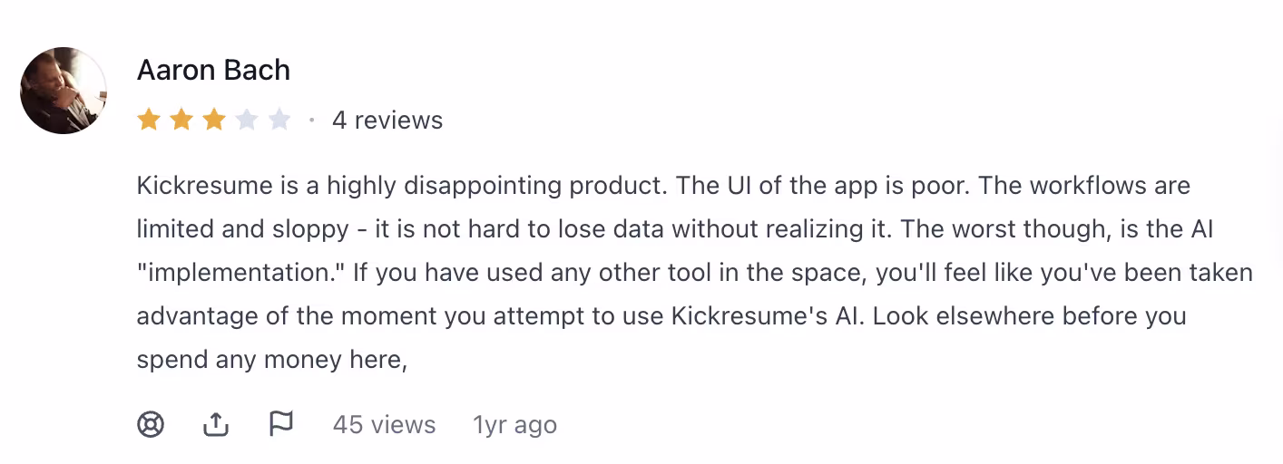 kickresume product hunt review