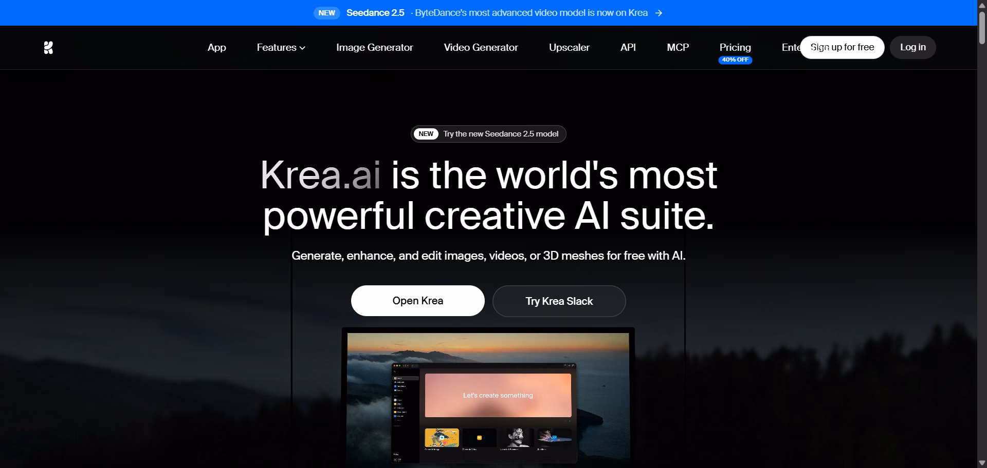 krea concept rendering tool