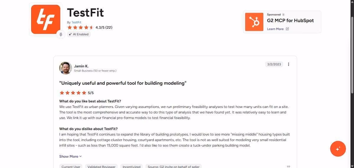 testfit review by jamin