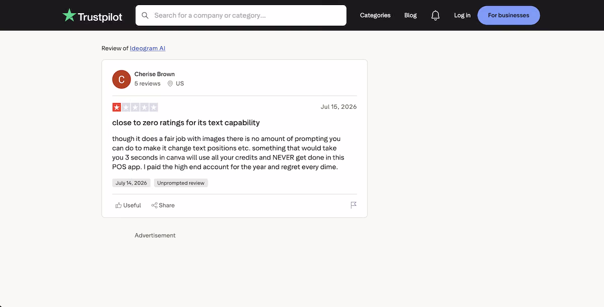 ideogram trustpilot review