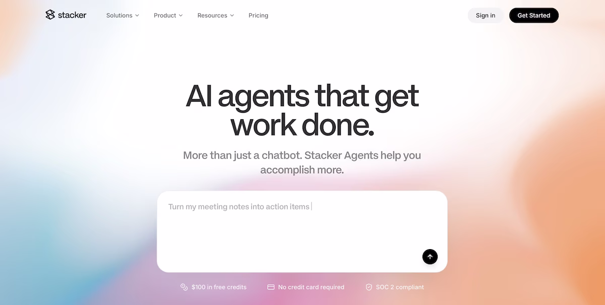 stacker best for pairing an app with an agent