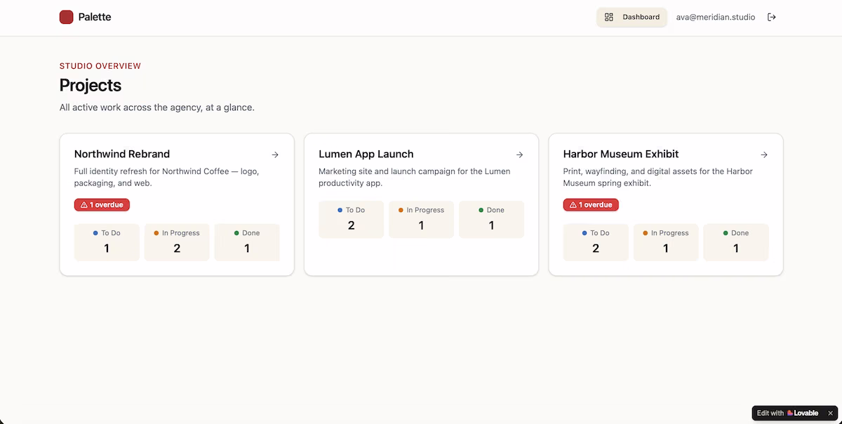 lovable dashboard