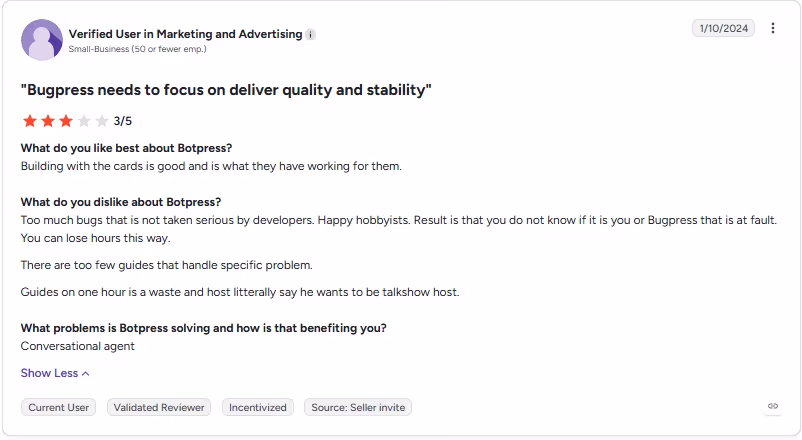 botpress review by anonymous