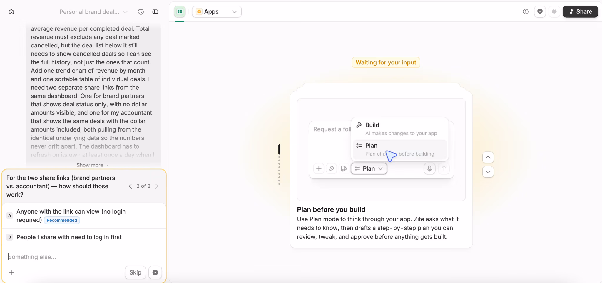 zite best for owning the data it displays