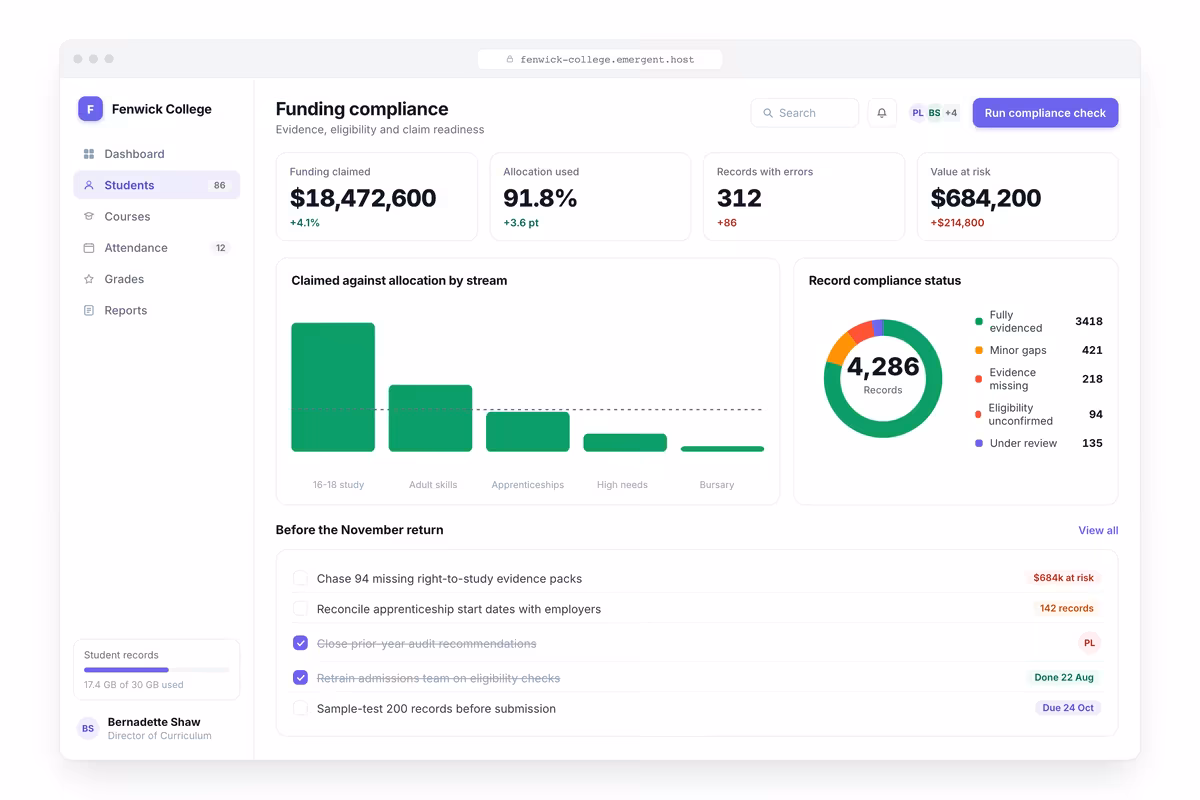 Funding Compliance