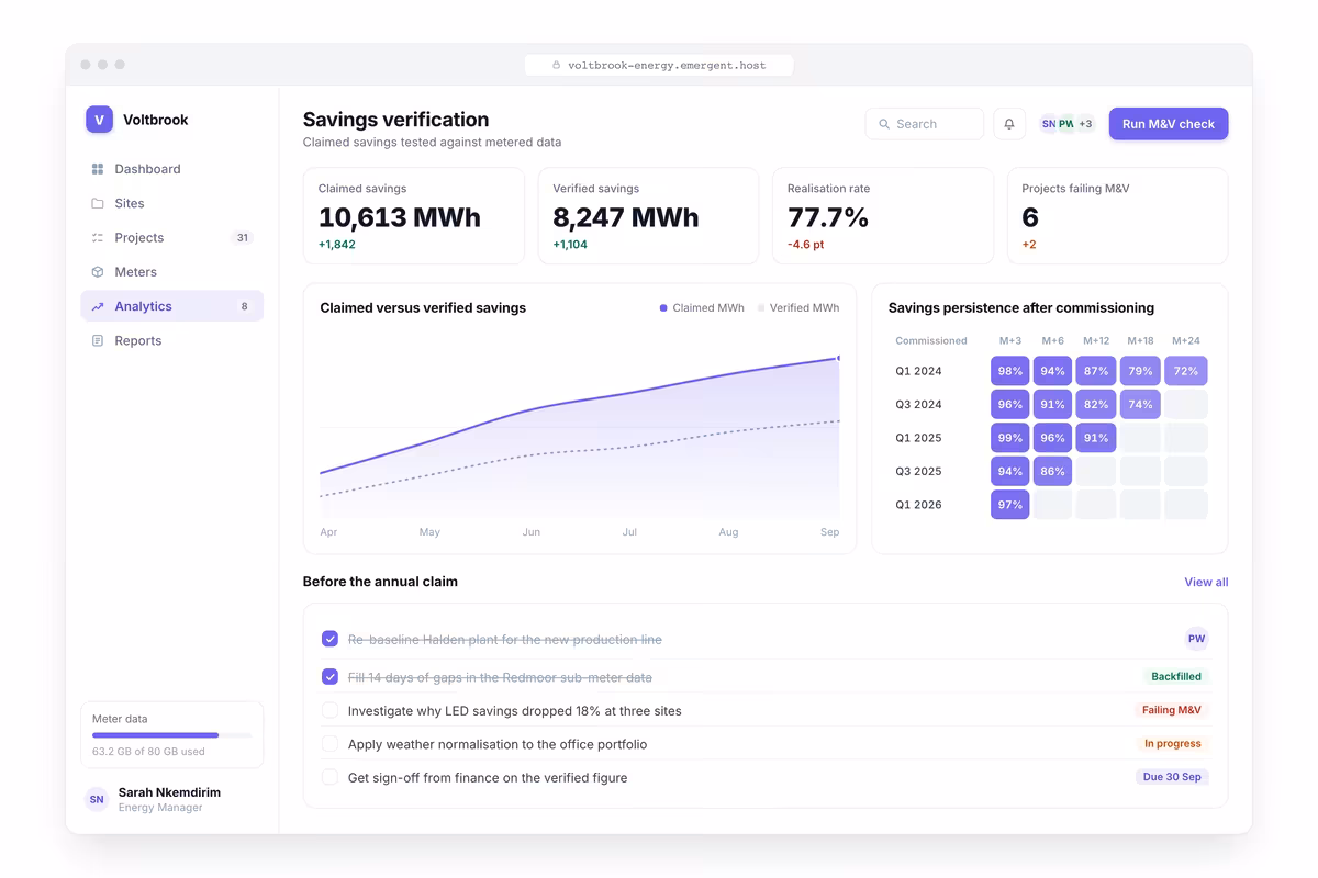 Savings Verification
