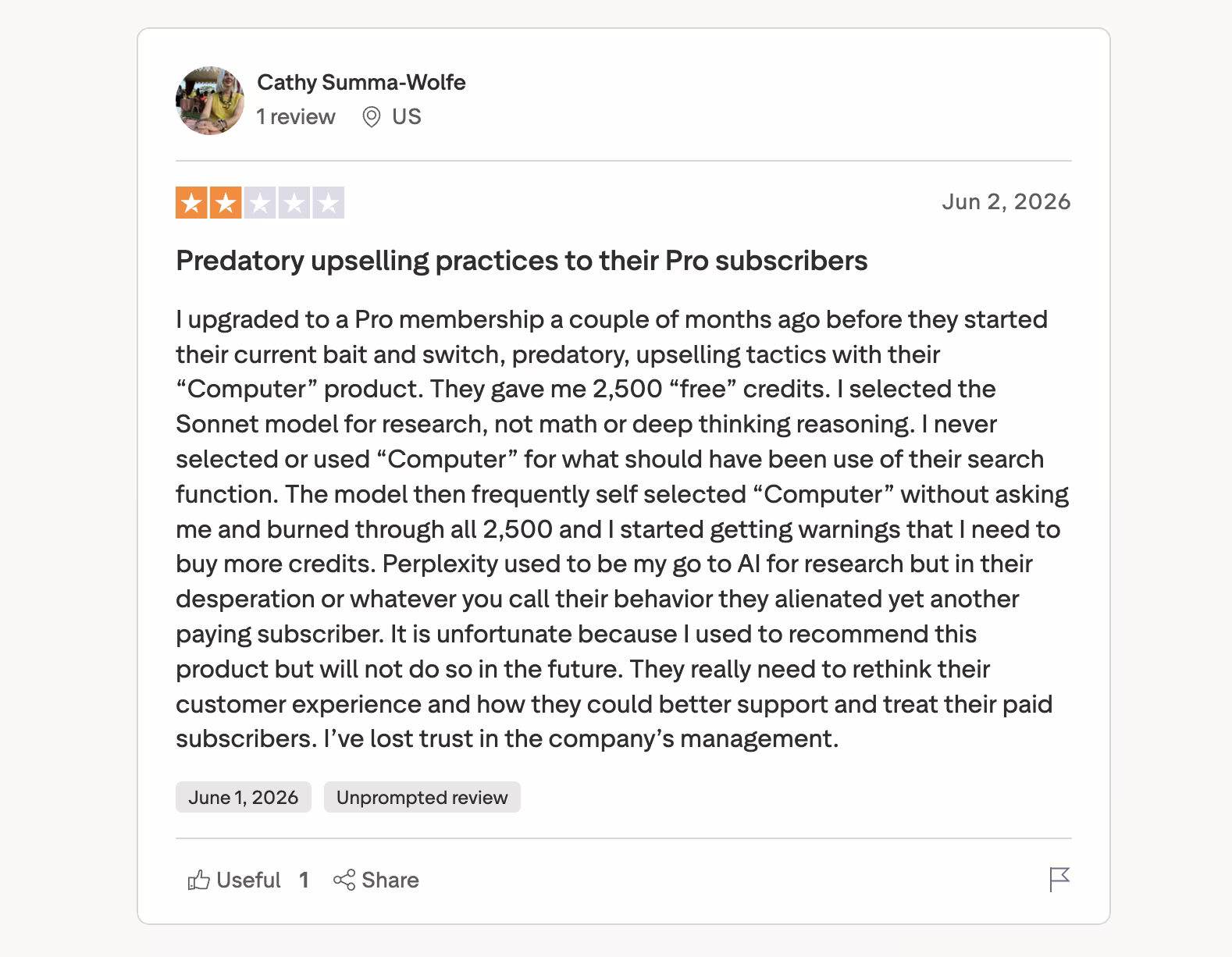 perplexity trustpilot review