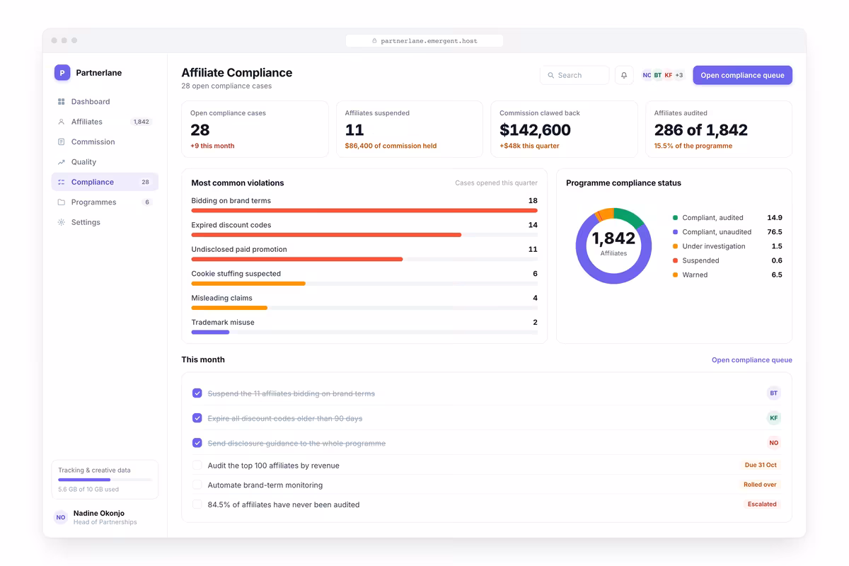 Affiliate Compliance
