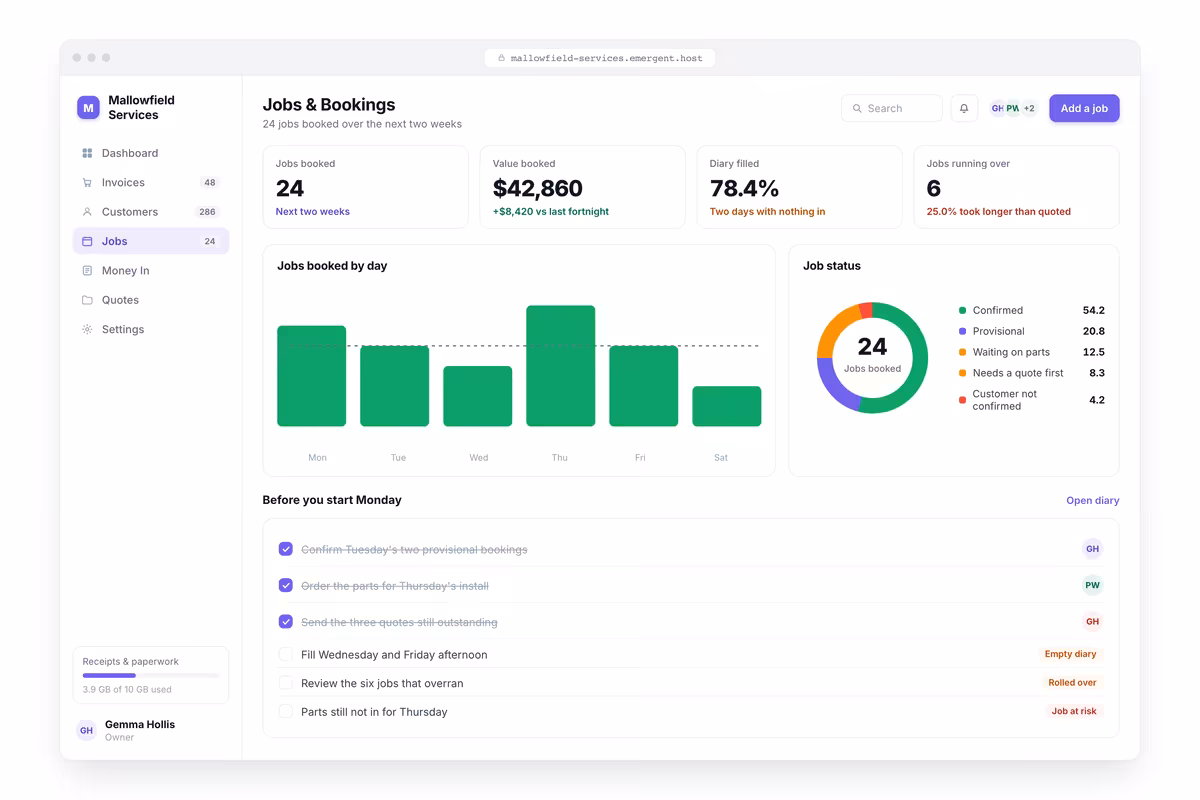 Job and Booking