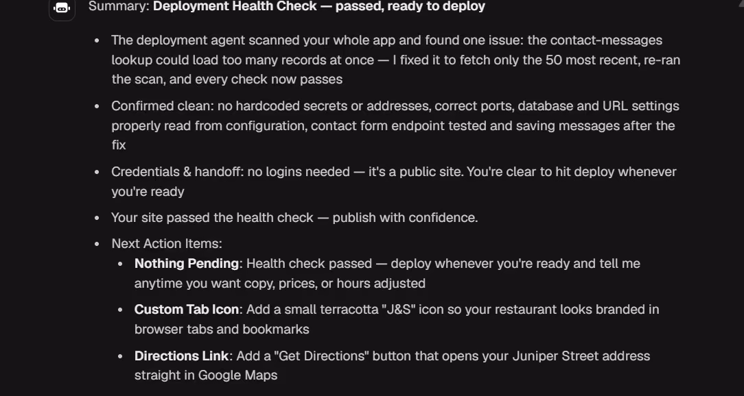 deployment health check
