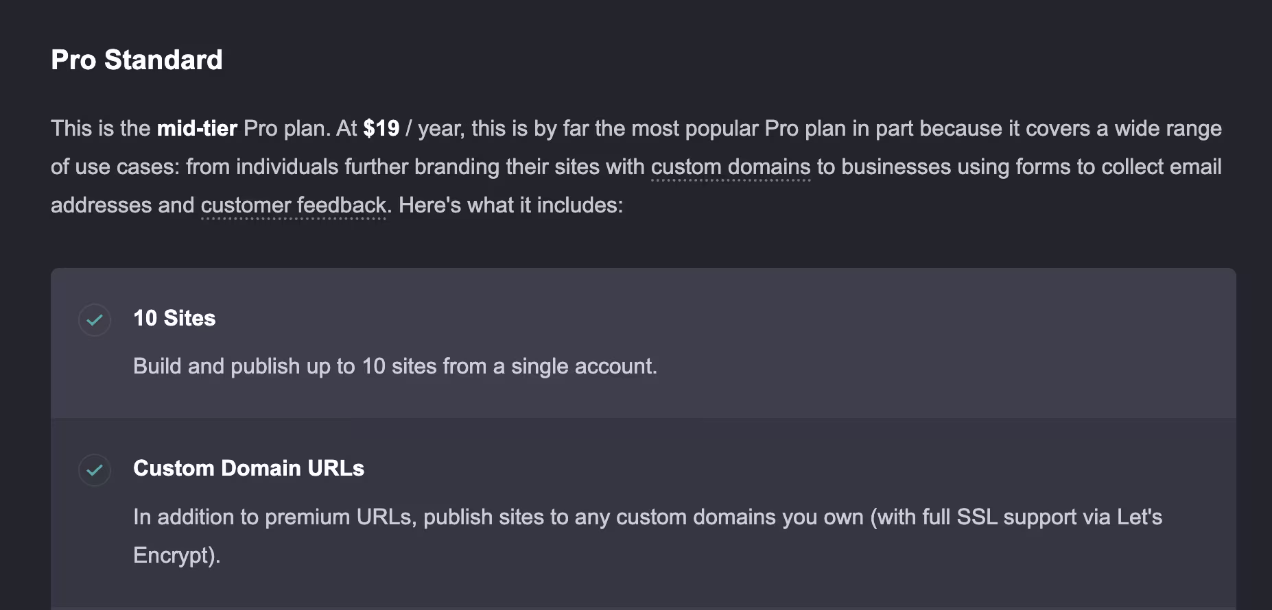 carrd pro standard pricing