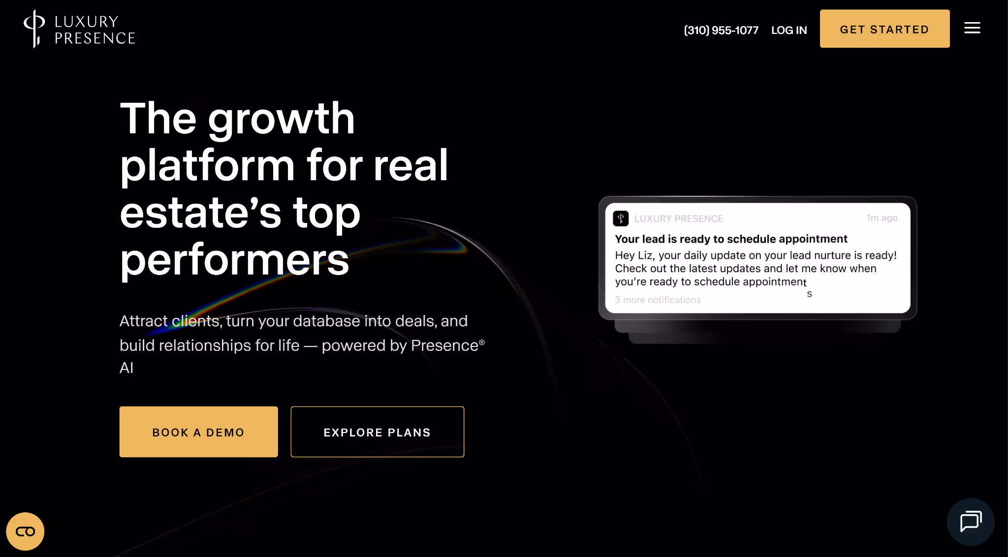 luxury presence real estate website builder