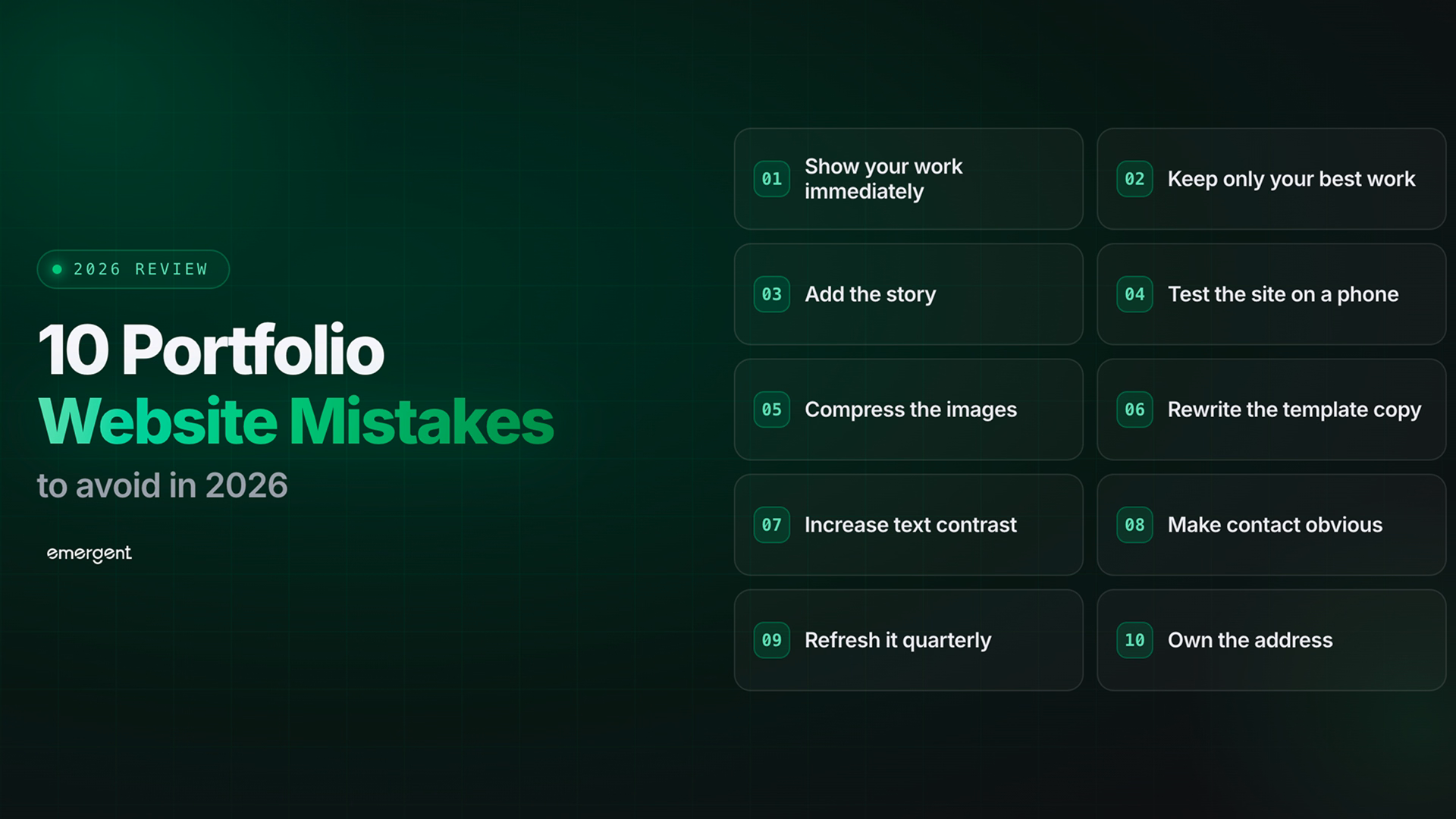 10 Portfolio Website Mistakes to Avoid (2026 Review)